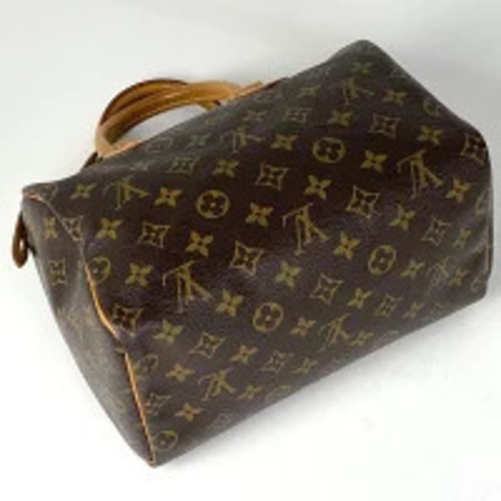 Louis Vuitton Commuter Speedy Bag Handbag Monogram Boston Brown